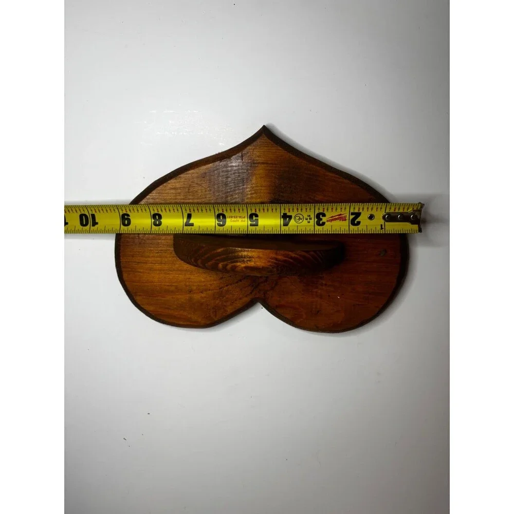 Hanging Wooden Heart Shelf Vintage